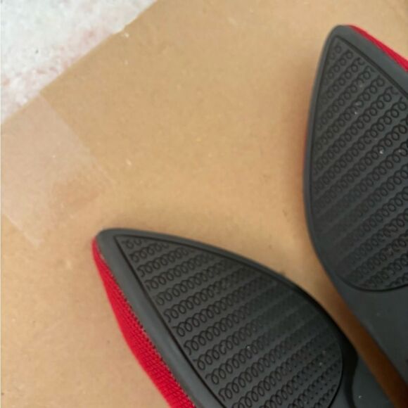 Rothy's Red Textile The Point Ballet Flats pointy toe loafers slip in shoes - Picture 8 of 8